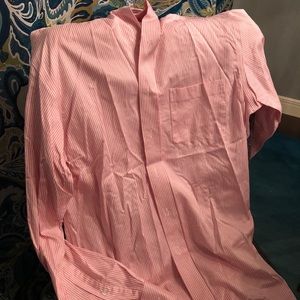 Tasso Elba dress shirt pink & white